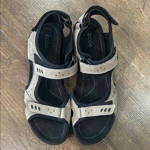 ECCO Sandals- Black and Tan